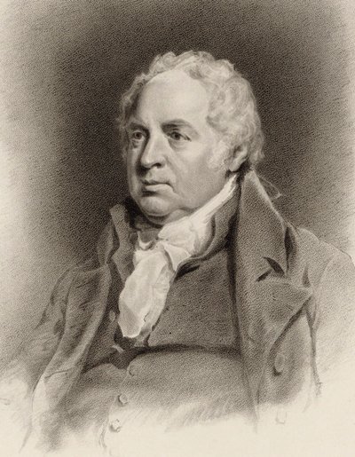 William Shield hegedűművész és zeneszerző portréja 1748-1829, 1822. alkotó: John Jackson
