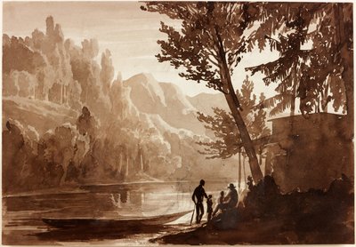 Illusztráció a „Gertrude of Wyoming”-hoz (tinta papíron) alkotó: John James Chalon