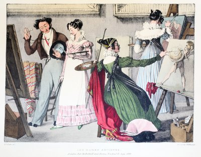 Les Dames Artistes, Rodwell és Martin kiadója, 1820 alkotó: John James Chalon
