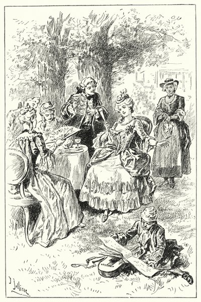 Lady Betty látogatása a kontyházban (litho) alkotó: John Jellicoe