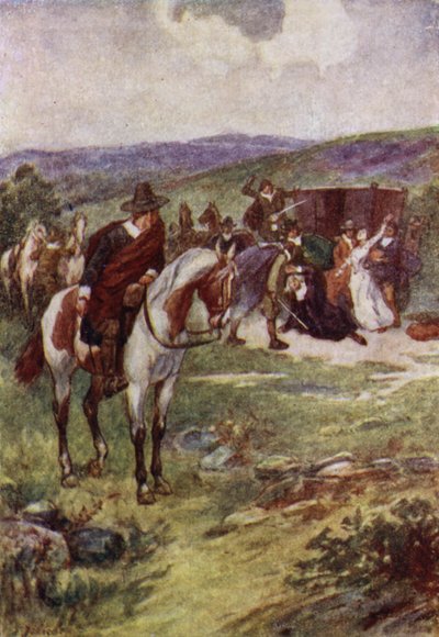 James Sharp, St Andrews érseke meggyilkolása a harcos Covenanters, Magus Muir, Skócia által alkotó: John Jellicoe