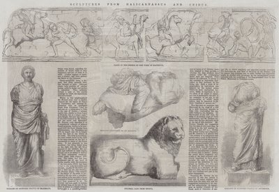 Halikarnasszosz és Cnidus szobrai alkotó: John Jessop Hardwick