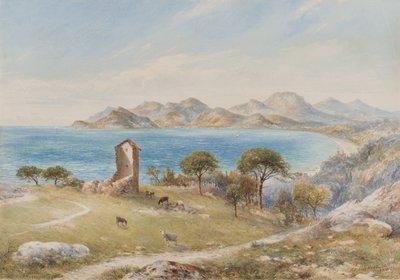 Kilátás az Esterelles-hegységre Cannes-ból (wc papíron) alkotó: John Jessop Hardwick