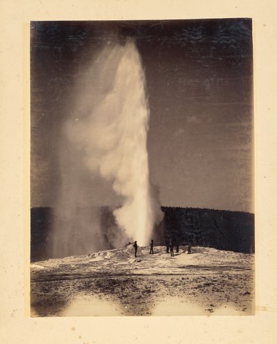 A kitörő Old Faithful alkotó: John K. Hillers