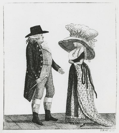 Dalrymple kapitány és Penelope Macdonald, 1787 alkotó: John Kay