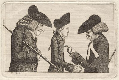 Henry Home, Lord Kames; Hugo Arnot; James Burnett, Lord Monboddo által John Kay alkotó: John Kay
