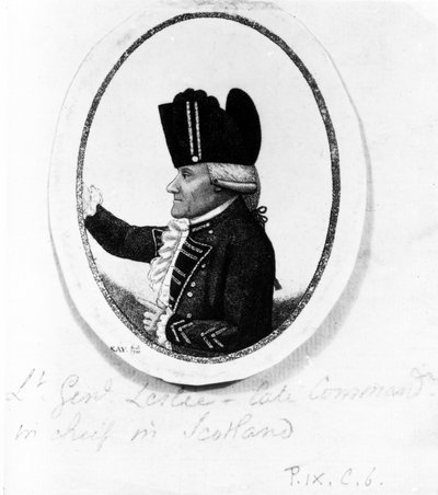 A Hon. Alexander Leslie (Ninth Regiment of Foot), illusztráció a „Kays Portraits”-ből, 1789 alkotó: John Kay