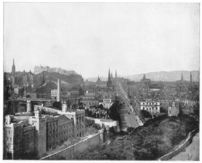 Edinburgh és Scotts emlékmű, 19. század vége alkotó: John L. Stoddard