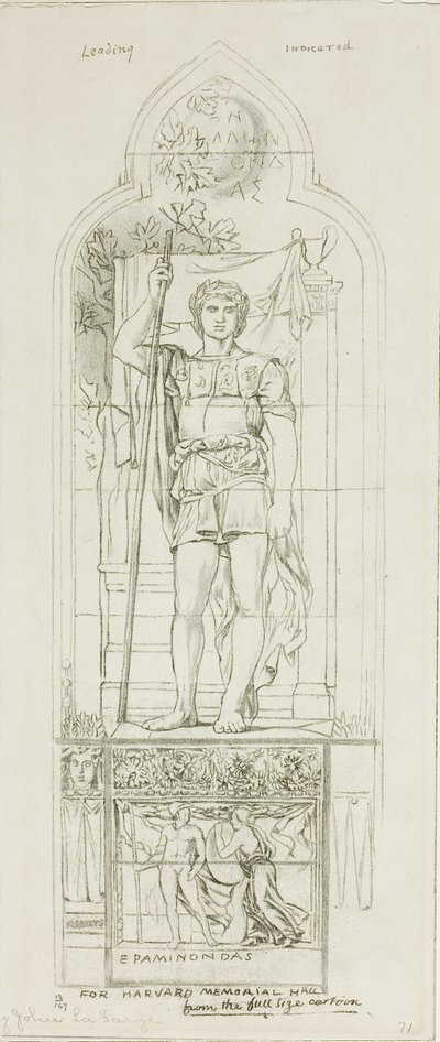 Tanulmány egy ólomüveg ablakhoz alkotó: John La Farge