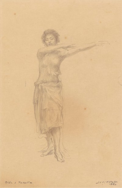 Taupo Dancing the Standing Siva, Szamoa alkotó: John La Farge