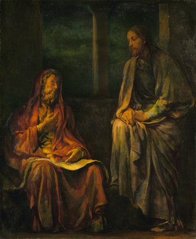 Nikodémus látogatása Krisztusnál alkotó: John La Farge