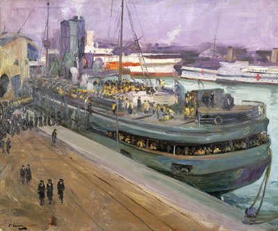Naval Ratings Ebarking, Southampton alkotó: John Lavery