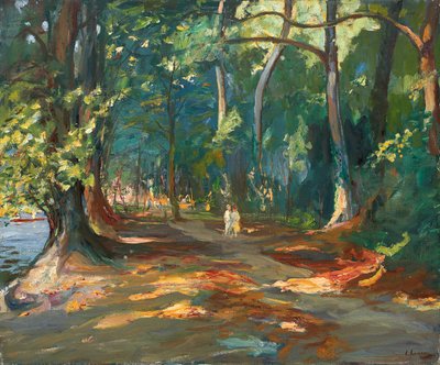 Az ösvény a folyó mellett, Maidenhead alkotó: John Lavery