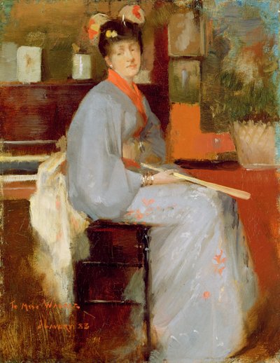 Nő japán ruhában, 1883 alkotó: John Lavery