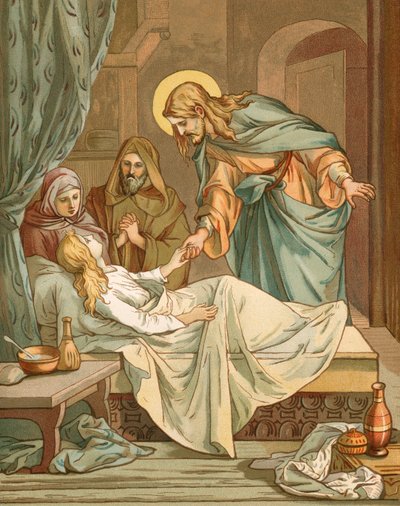 Jézus felneveli Jairus lányát alkotó: John Lawson