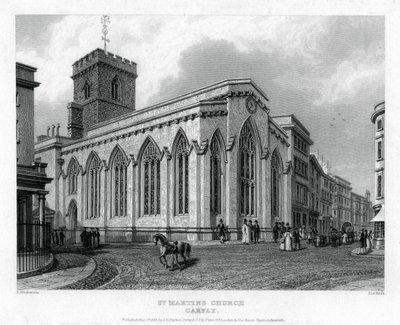 St Martins Church, Carfax, Oxford, 1835. alkotó: John Le Keux