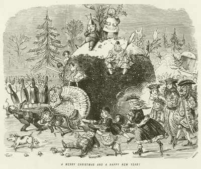 Boldog karácsonyt és boldog új évet! alkotó: John Leech