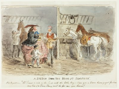 Vázlat a scarborói standról alkotó: John Leech