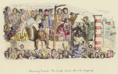 Riasztó kilátás, a szingli hölgyek irány a Diggings alkotó: John Leech