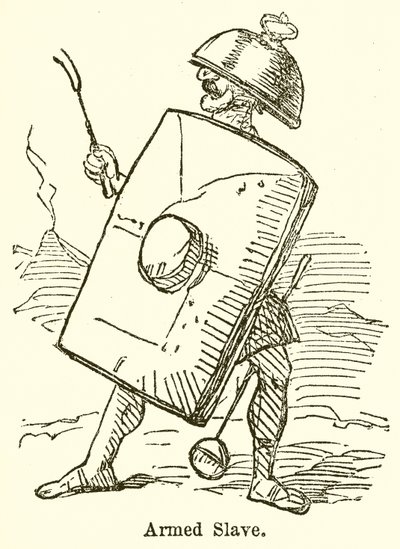 Fegyveres rabszolga (metszet) alkotó: John Leech