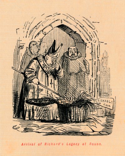 Richards Legacy érkezése Rouenba, 1860, 1860 körül alkotó: John Leech