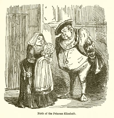 Erzsébet hercegnő születése alkotó: John Leech