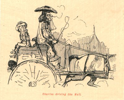 Charles vezeti a bevásárlóközpontot, 1897. alkotó: John Leech
