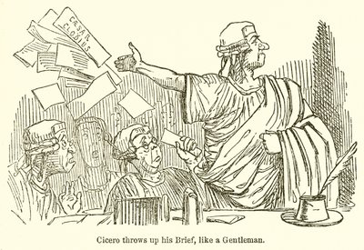 Cicero feldobja az aktáját, mint egy úriember alkotó: John Leech