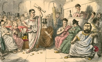 Cicero elítéli Catilinát alkotó: John Leech