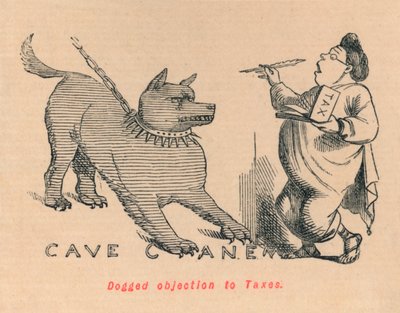 Elszánt adókifogás, 1852 alkotó: John Leech