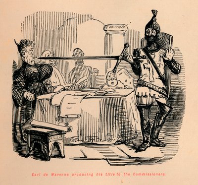 Earl de Warenne megadja a címét a biztosoknak, c1860, c1860 alkotó: John Leech