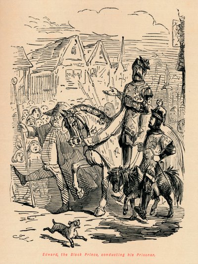 Edward, a Fekete Herceg, vezényli a Fogoly című művét, c1860, c1860 alkotó: John Leech