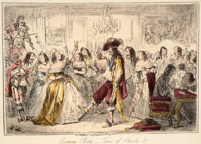Esti buli – Második Károly ideje, The Comic History of England, pub. 1864 (kézzel színezett rézkarc) alkotó: John Leech