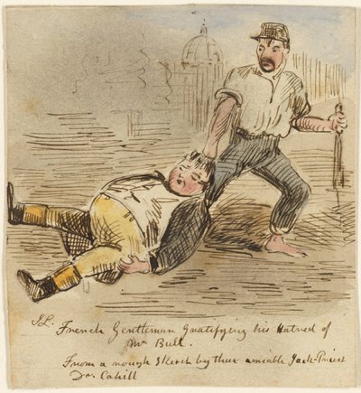Francia úriember, aki kielégíti Mr. Bull iránti gyűlöletét alkotó: John Leech