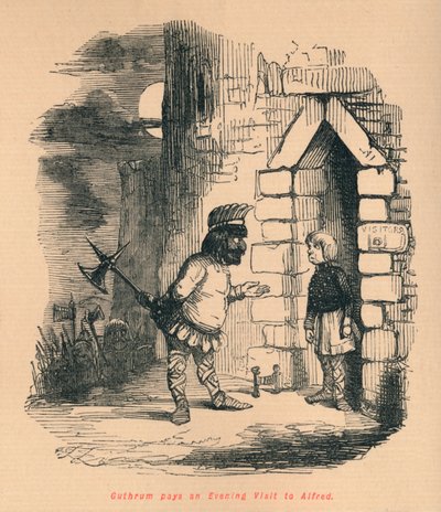 Guthrum esti látogatást tesz Alfrédnál, c1860, c1860. alkotó: John Leech