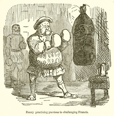 Henry gyakorol a kihívó Ferenc előtt alkotó: John Leech