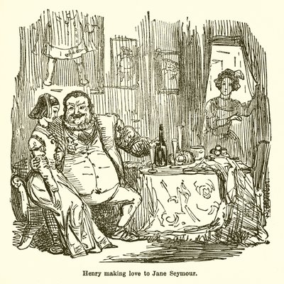 Henry szerelmes Jane Seymourba alkotó: John Leech