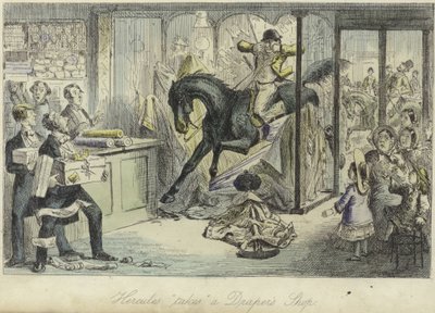 Hercules elfoglal egy Draper boltot alkotó: John Leech