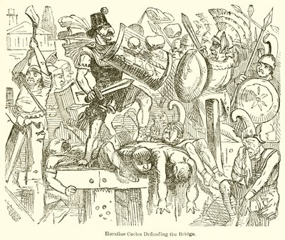 Horatius Cocles védi a hidat alkotó: John Leech