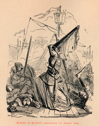 Madame de Montfort megdöbbentette a francia flottát, c1860, c1860 alkotó: John Leech
