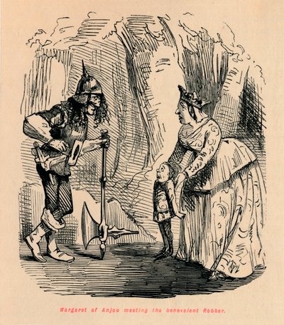 Anjou Margit találkozik a jóindulatú rablóval, alkotó: John Leech