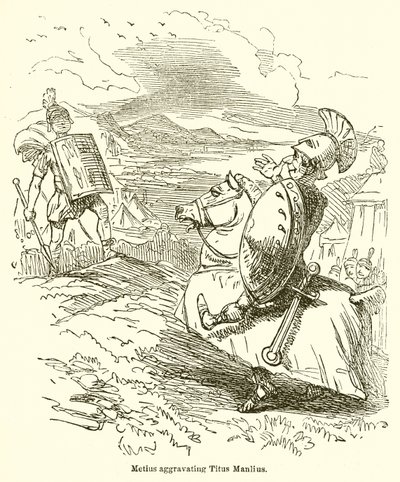 Metius Titus Manlius gyötrelmére alkotó: John Leech