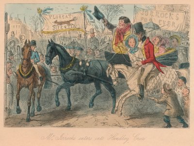 Mr. Jorrocks belép a Handley Crossba, 1854-ben alkotó: John Leech