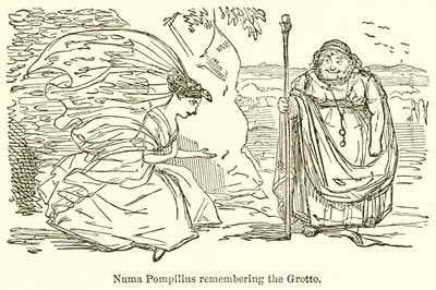 Numa Pompilius a barlangra emlékezve alkotó: John Leech