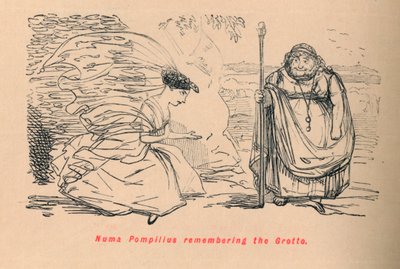 Numa Pompilius a barlangra emlékezve, 1852 alkotó: John Leech