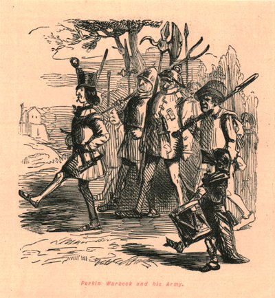 Perkin Warbeck és hadserege, 1897. alkotó: John Leech