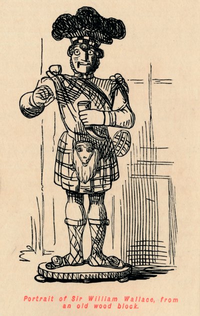 Sir William Wallace portréja, egy régi fatömbből, c1860, c1860 alkotó: John Leech