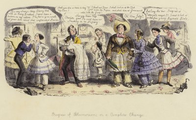 A bloomerizmus előrehaladása, vagy a teljes változás alkotó: John Leech