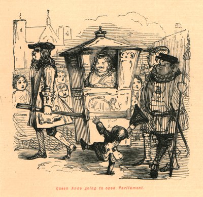 Anna királynő megnyitja a Parlamentet, 1897. alkotó: John Leech