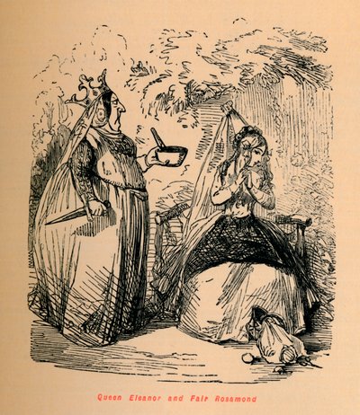 Eleanor királynő és Fair Rosamond, c1860, c1860 alkotó: John Leech